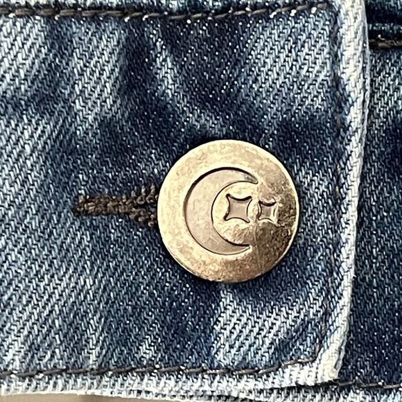 The Tubbo Moment by the sea  Sherpa Collar Back Graphics Sun  Moon Waves  VTG - Picture 8 of 14